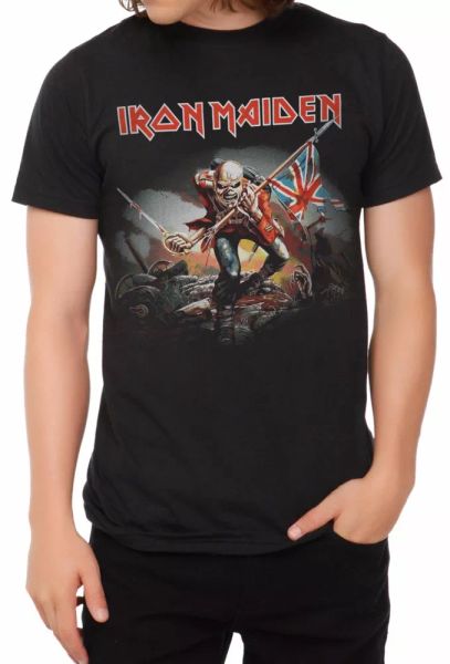 

iron maiden the trooper t-shirt new licensed & official xs-3xl, White;black