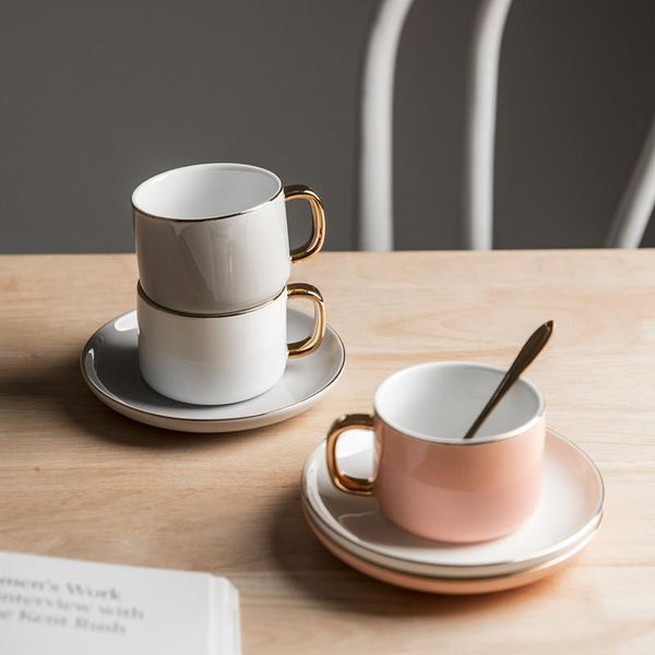

cups & saucers ceramics coffee cup dish spoon european classic water porcelain mug home kitchen afternoon tea drinkware saucer