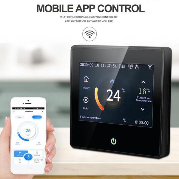 

smart home control wifi thermostat electric floor heating wall hanging boiler lcdtouch temperature remote for alexa google thuis