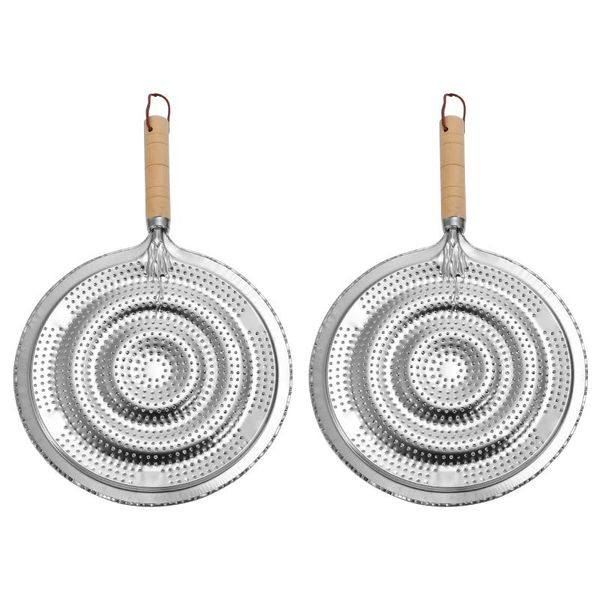 

mats & pads 2pcs coffee wooden handle insulation cook tablepad