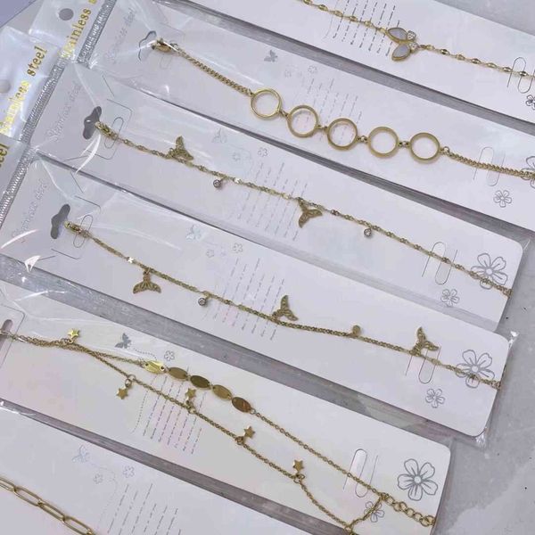 

13 pcs/lot fashion stainless steel bracelets wholesale mix styles classic jewelry for women and men, Golden;silver
