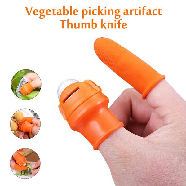 

thumb knife kitchen garden finger cutter finger protector fruit and vegetable picker for quickly cutting vegetables plant orange