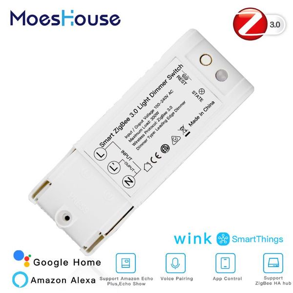 

smart home control zigbee 3.0 diy automation dimmer switch remote work with echo plus alexa smartthings fit for most hub