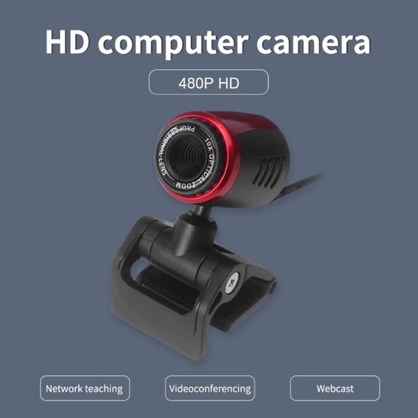 

webcam 480p hd clip-on computer camera usb plug web cam for pc mac lapdeskwith built-in microphone webcams