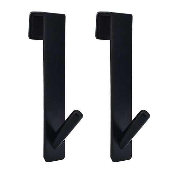 

hooks & rails 2pcs convenient punch-hanger practical over door racks for bathroom