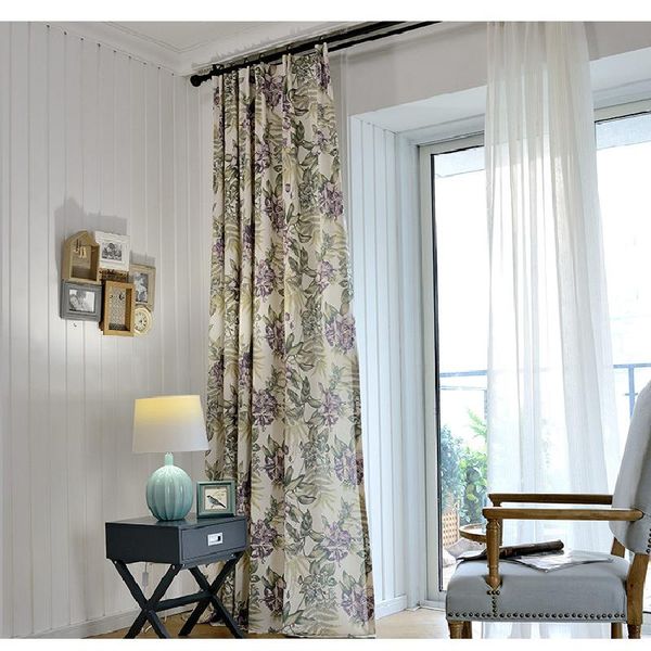 

curtain & drapes tropical rain forest curtains modern simple american for living room bedroom polyester cotton printing tulle