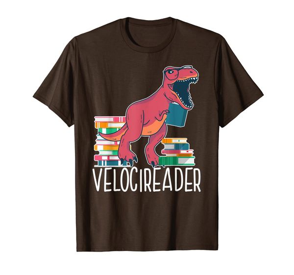 

VELOCIREADER Velociraptor Fun Dinosaur Reader Meme Books T-Shirt, Mainly pictures