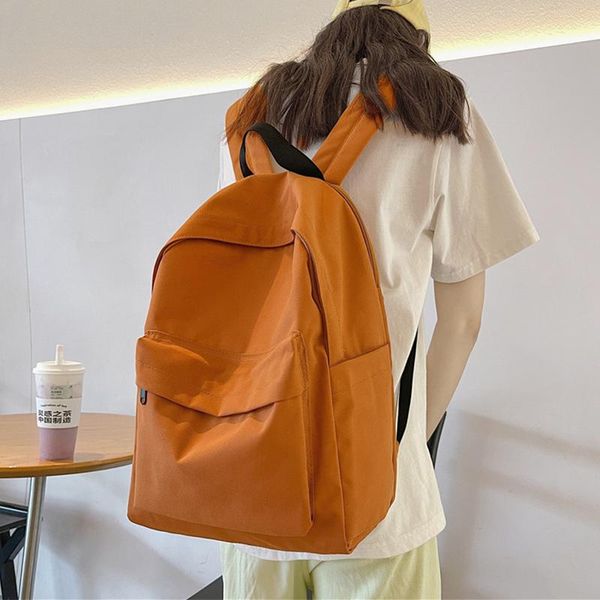 

backpack nylon female simple solid bags for women leisure couples books knapsack bag more enduring use travel