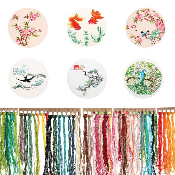 

other arts and crafts diy flower pattern printed embroidery kit hoop cross stitch needlework handmade sewing art craft painting home decor