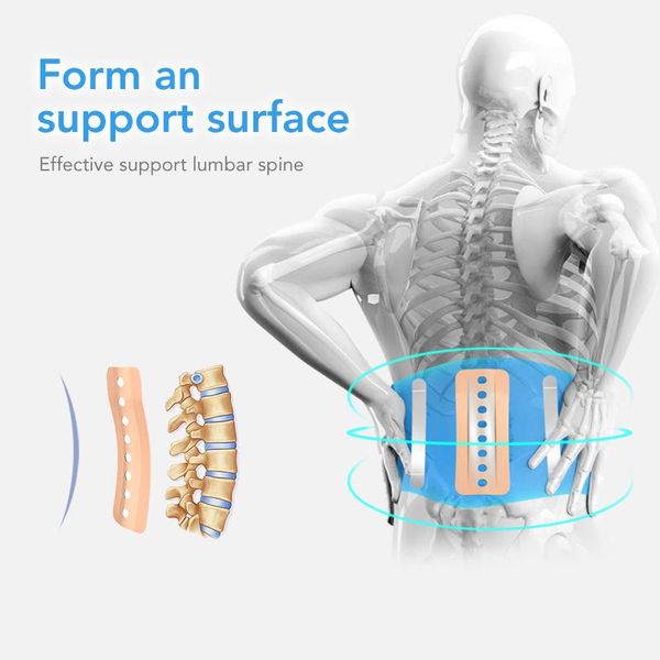 

men women orthopedic posture corrector brace lower back waist trimmer belt elastic adjustable lumbar support corset, Black;gray