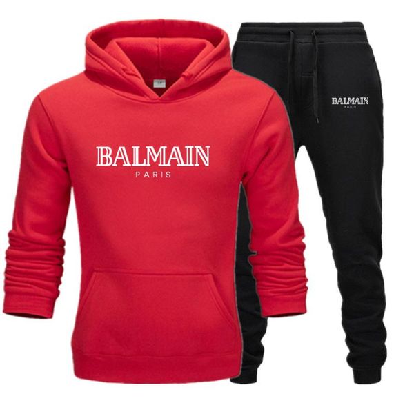 

men's tracksuits hooded men sportswear sets spring winter 2021 casual tracksuit two piece suit hoodies sweatshirt + sweatpants male swe, Gray