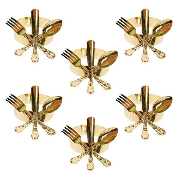 

napkin rings 6pcs fork spoon towel ring, el wedding thanksgiving dinning table deco