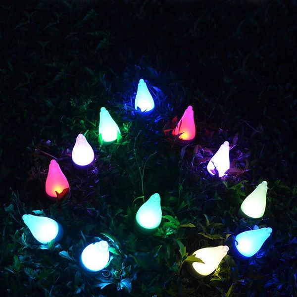 

pcs led discoloration colored outdoor solar lawn lights 3 modes garden lamps promotion
