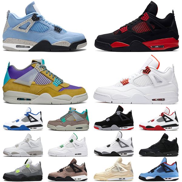 

discount jumpman 4 4s basketball shoes for women men university blue taupe haze red thunder white oreo mens trainers sports sneakers walking