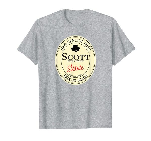 

scott irish last name t-shirt, White;black