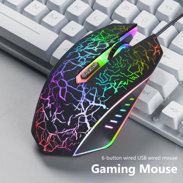 

mice computer mouse ergonomic gaming usb wired 6 button 4-level dpi adjustable for laptop