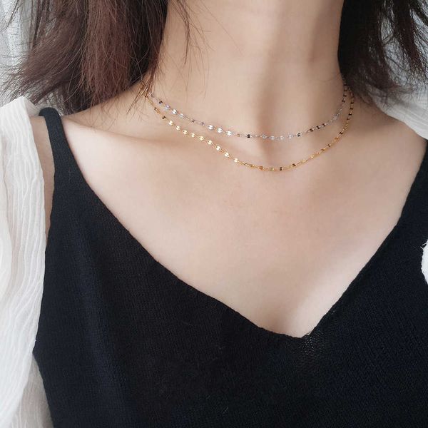 

designer necklace 925 sterling silver fashion simple corrugated double for women wedding party dress jewelry accessories girlfriend gift