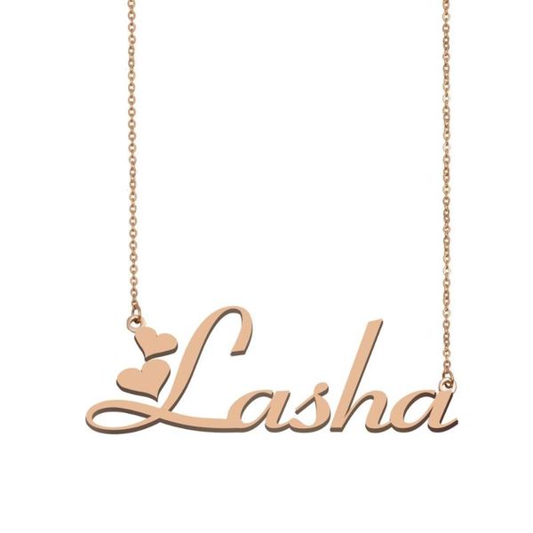 

pendant necklaces lasha name necklace , custom for women girls friends birthday wedding christmas mother days gift, Silver