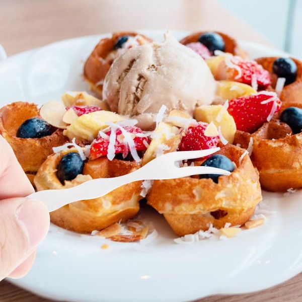 

forks 10 pcs household fruit useful ripple dessert portable tableware