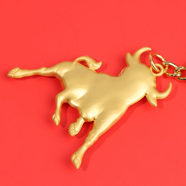 

2022 Chinese Ox Year Lucky Pendant Keychain Propitious Gifts Hanging Trinkets Cattle Car Key Chain Lucky Keyring Accessories
