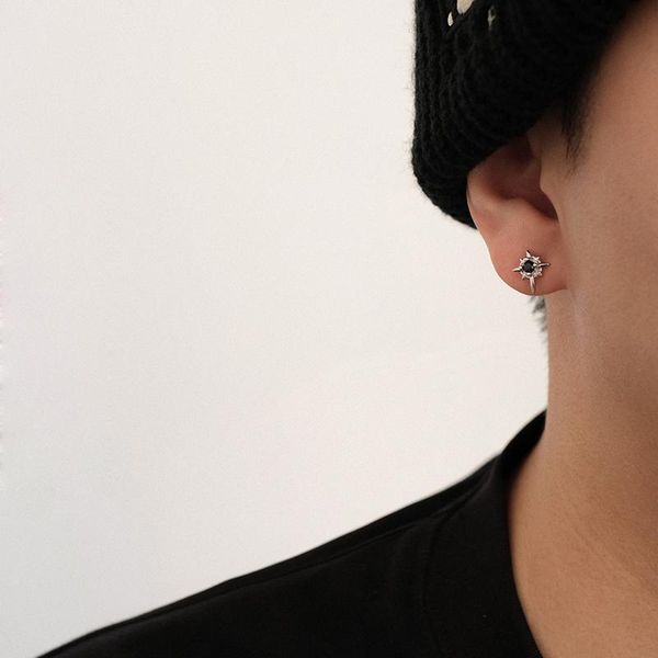 

stud exquisite silver color shiny rhinestone star earring for women men couples charm party friendship gift, Golden;silver