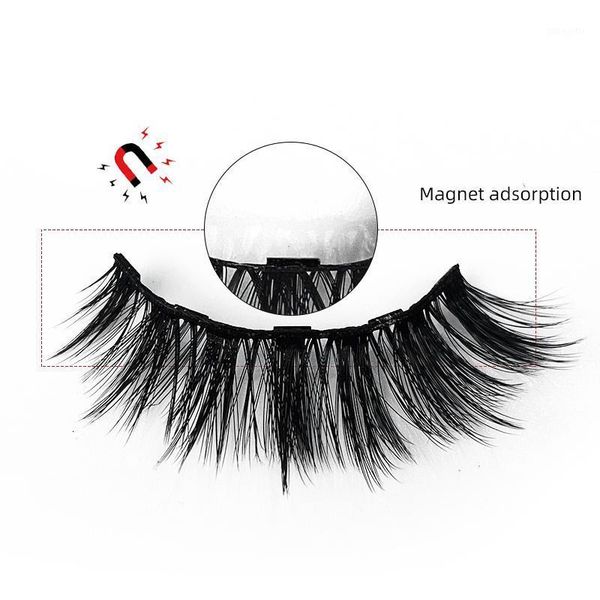 

pair magnet lashes magnetic liquid eyeliner&magnetic false eyelashes & tweezer set eyelash makeup tool 3d mink eyelashes1