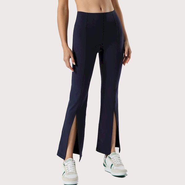 

yoga outfit women pants autumn casual high waist tight slim hip lifting female trousers running fitness elastic vent bell-bottoms trend