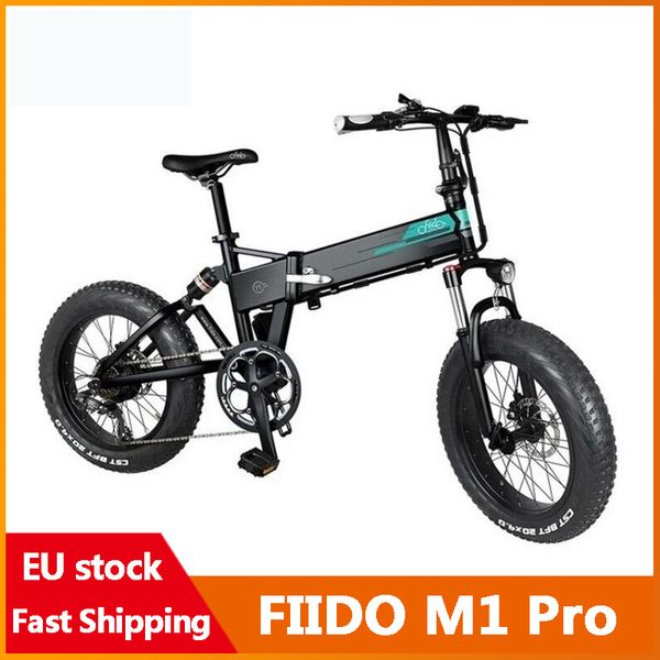 

[stock] fiido m1 pro electric bike 20 inch fat tire 48v 500w folding moped bicycle 50km/h speed 130km mileage range, Silver;blue