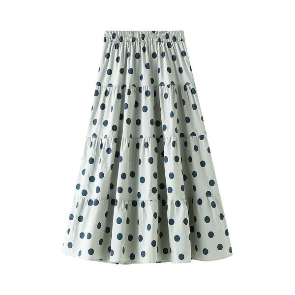 

women plus size skirt polka dot high-waist fairy cake music harajuku skirts, Black