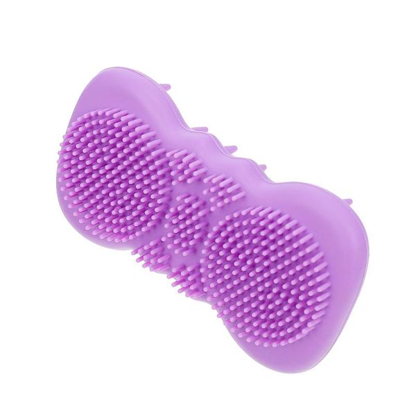 

hair brushes 1pc silicone bath brush body cleaning scrubber supply, Silver