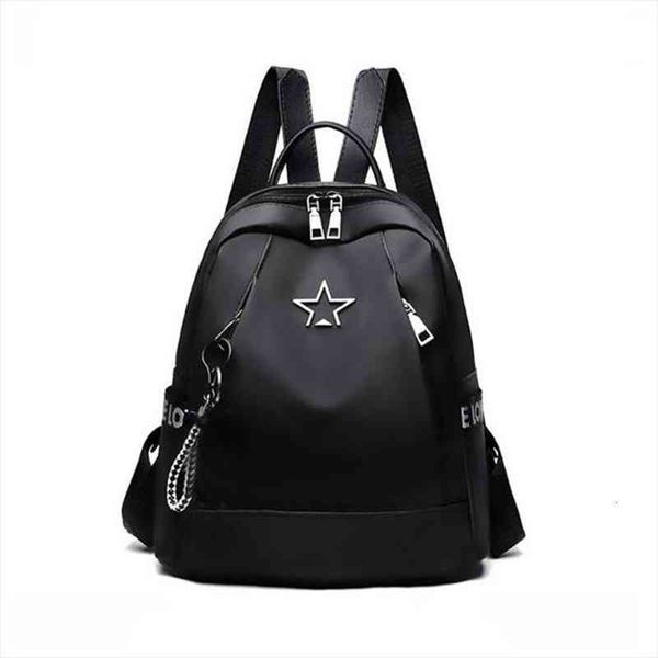 

women vintage oxford backpacks casual pure color outdoor travel schoolbag waterproof zipper shoulder bag for teenager girls