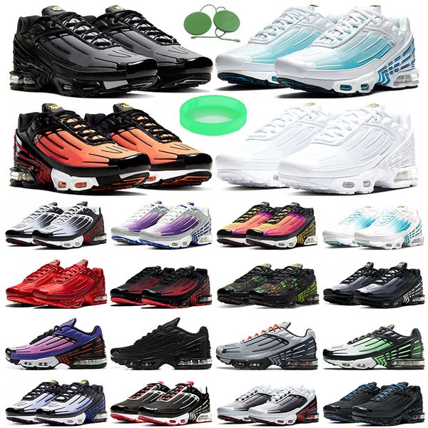 

2021 tn plus 3 men women running shoes triple black white laser blue wolf grey blood orange ghost green tiger highlighted iron man obsidian