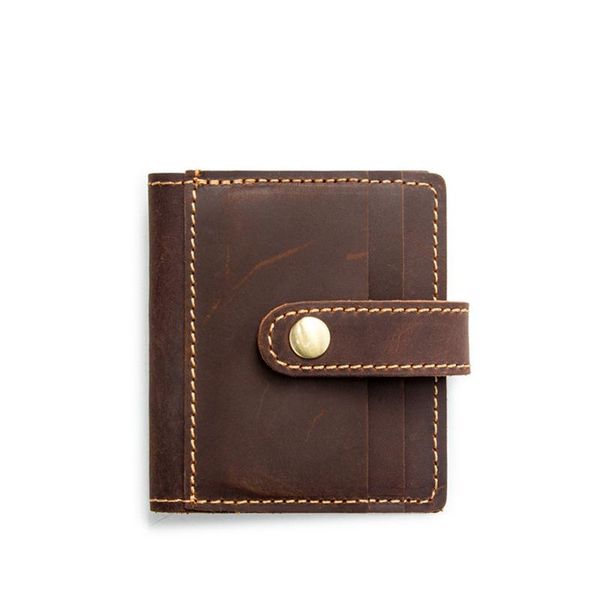 

wallets horse leather card holder multiple first layer, Red;black