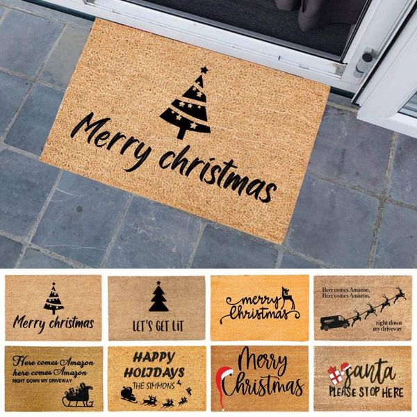 

carpets christmas welcome entrance doormat rugs floor mats washable durable home bath living room hallway non-slip decor