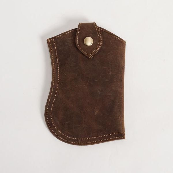 

genuine real leather cowhide men vintage mini waist pack 5" phone holder case