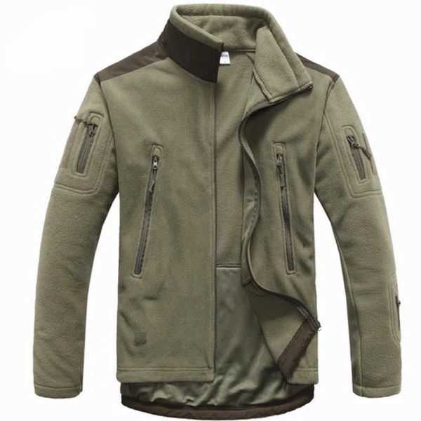 

men tactical autumn winter fleece army jacket outdoor hunting clothing men softshell style jackets, Black