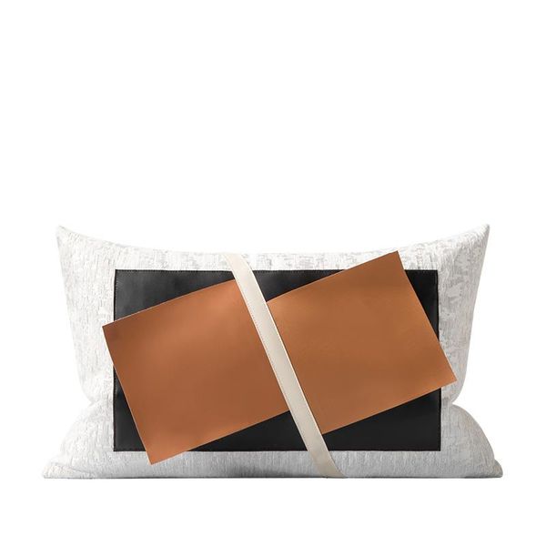 

cushion/decorative pillow europe simple throw pillowcase decorative cushion covers for living room sofa brown pu patwork cover 45x45cm/30x50
