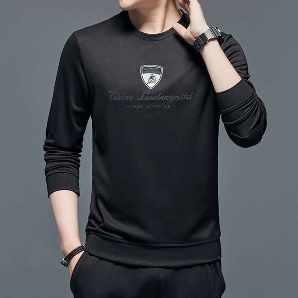 

spring and autumn long sleeve thin sweater young casual round neck fashion, Black