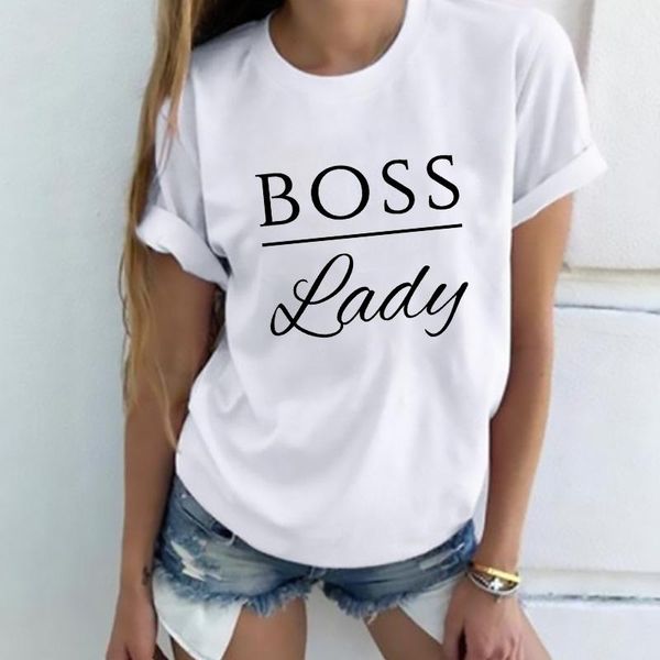 

women's t-shirt women tshirt harajuku lady letter print t shirt funny female leisure fashion aesthetic, White