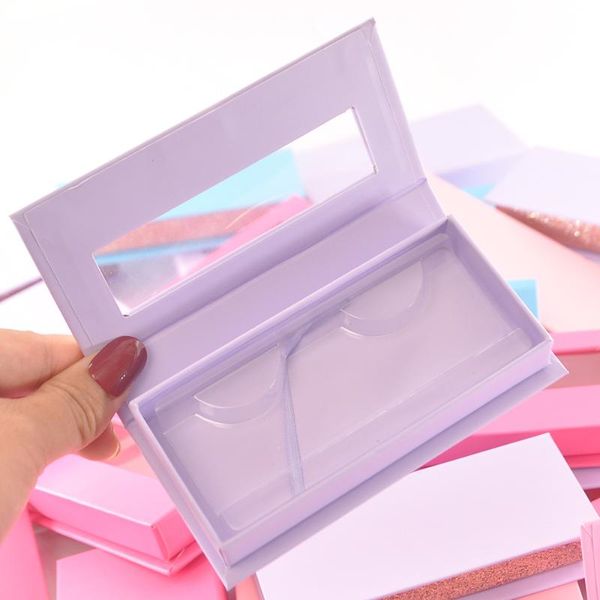 

wholesale eyelash packaging boxes eyelashes box package custom caux cils 3d mink storage makeup cases vendors false