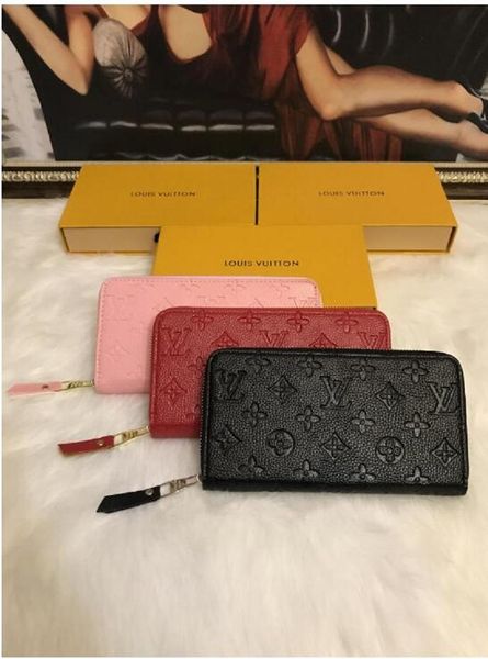 

2021 stylelvlouisbagvittonlong single zip wallet for women and mens classic old flower evening bag clutch handbag totes, Red;black