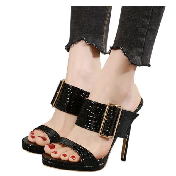 

slippers sagace women stiletto slipper black high heel shoes ladies non-slip casual sandals in heels