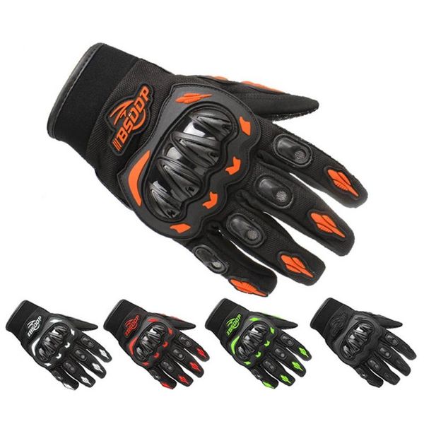 

cycling gloves motorcycle dirt bike outdoor riding anti-fall full finger, Black