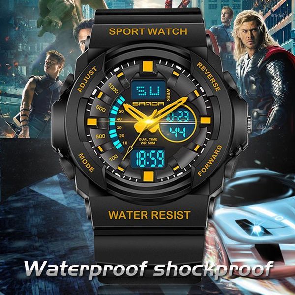 

men's sports watches army military quartz watch man waterproof male digital wristwatches gentleman clocks, Slivery;brown