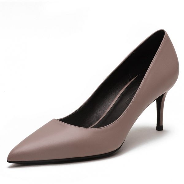 

dress shoes fashion classic genuine leather 6cm/8cm heels comfortable dance women high heel party woman pointed toe pumps m0007 94, Black