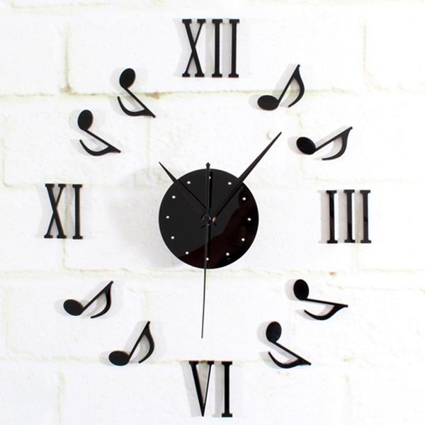 

wall clocks nordic style creative diy living room clock 3d acrylic mirror art stickers home gift drop