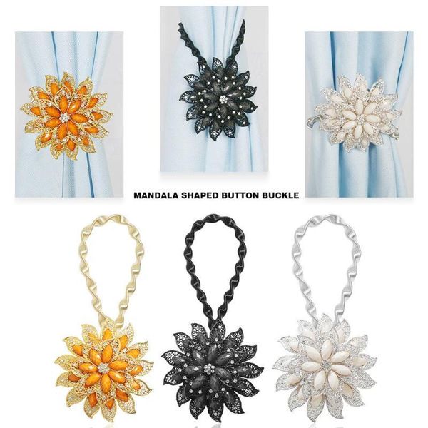 

curtain & drapes mandala shaped magnetic clip tieback buckle curtains accessories decor non-toxicity durable interior home decoration