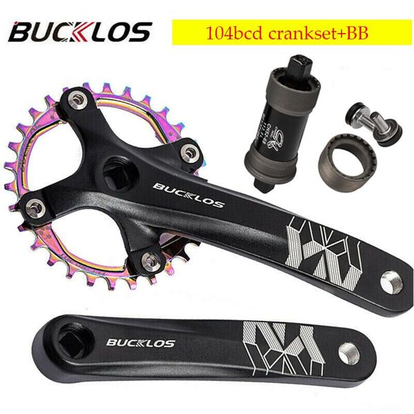 

bike heels & chainwheels square hole sprocket 170mm crankset 104bcd crank 30t 32t 34t 36t 38t chainring with bottom bracket mountain bi