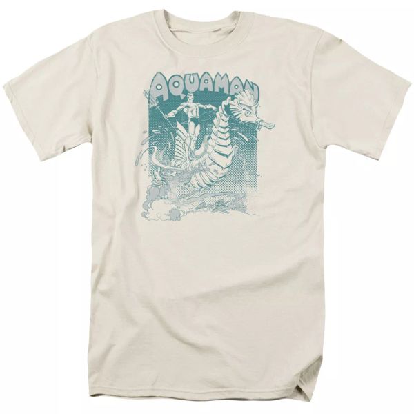 

aquaman catch a wave t-shirt dc comics sizes s-3x new, White;black