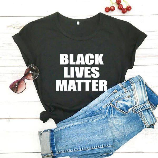 

women's t-shirt black lives matter 2021 arrival summer 100%cotton casual funny t shirt dom history shirts gift for her, White